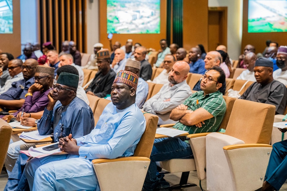 Cross Section of the representatives of Construction companies, Unions in the Road Transport Sector, officials of the Ministry and other participants during the Press Briefing on the 44 Critical Roads Funded by the NNPC through the Road Infrastructure Development and Refurbishment Tax Credit Scheme (Phase II) at the Conference Hall of the Ministry of Works and Housing Headquarters, Mabushi, Abuja on Tuesday, 31st January 2023.