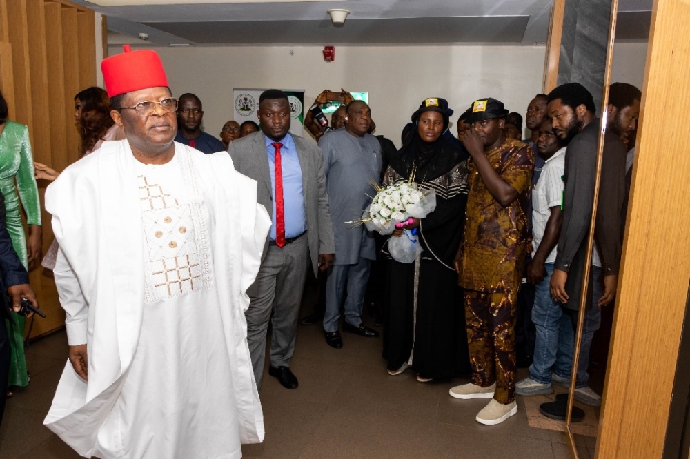 MINISTER OF WORKS, H.E, DAVID UMAHI AT THE OFFICIAL ASSUMPTION OF OFFICE