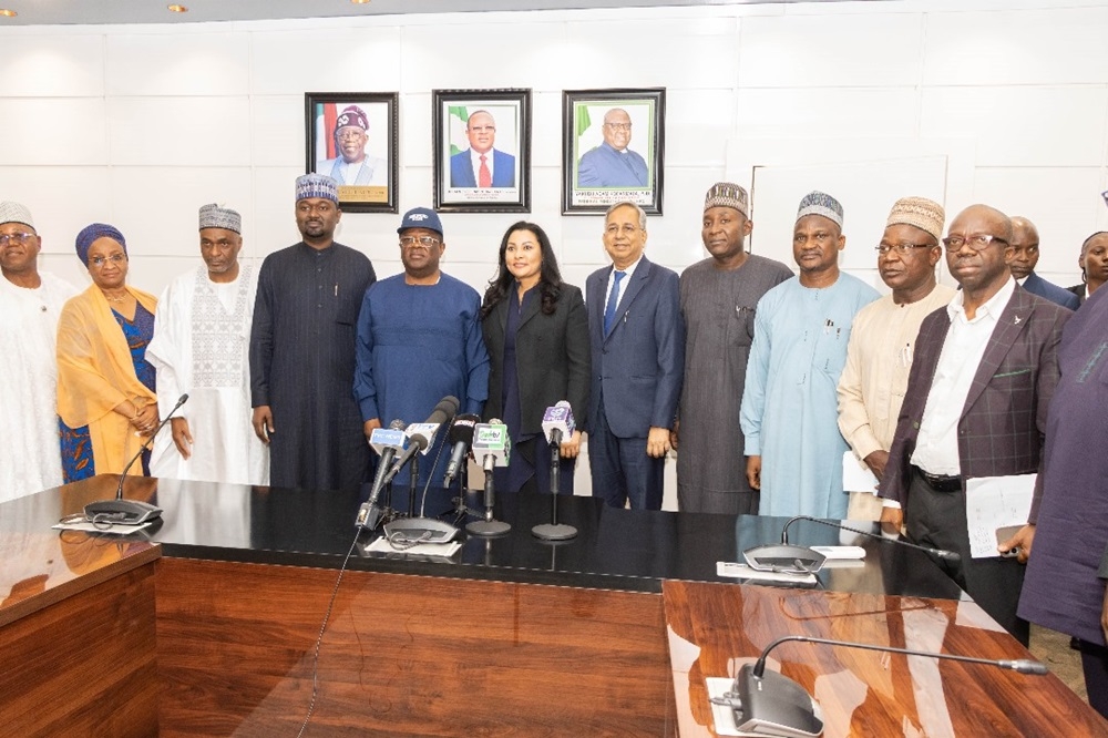 Meeting of Cement Manufacturers – Dangote Cement Plc, BUA Cement Plc, Larfarge Africa Plc & Cement Producers Association with the Honourable Minister of Industry, Trade & Investment, Dr. Doris Uzoka-Anite and the Honourable Minister of Works, Sen. Engr. Nweze David Umahi, CON held at the Office of the Honourable Minister of Works, Mabushi, Abuja on Monday, 19th February, 2024