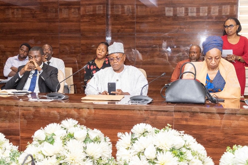 Meeting of Cement Manufacturers – Dangote Cement Plc, BUA Cement Plc, Larfarge Africa Plc & Cement Producers Association with the Honourable Minister of Industry, Trade & Investment, Dr. Doris Uzoka-Anite and the Honourable Minister of Works, Sen. Engr. Nweze David Umahi, CON held at the Office of the Honourable Minister of Works, Mabushi, Abuja on Monday, 19th February, 2024